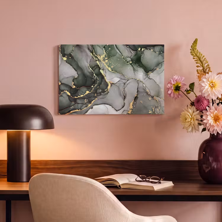 Canvas schilderij - Luxe - Marmer - Groen — 6