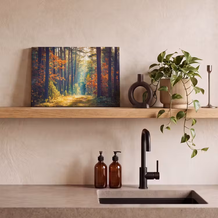 Canvas schilderij - Wald - Sonne - Natur - Herbst — 4