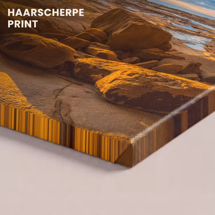 Canvas schilderij - Grot - Zee - Horizon - Zonsondergang — 5