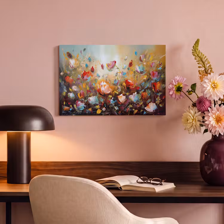 Canvas schilderij - Bloemen - Kunst - Natuur - Olieverf — 6