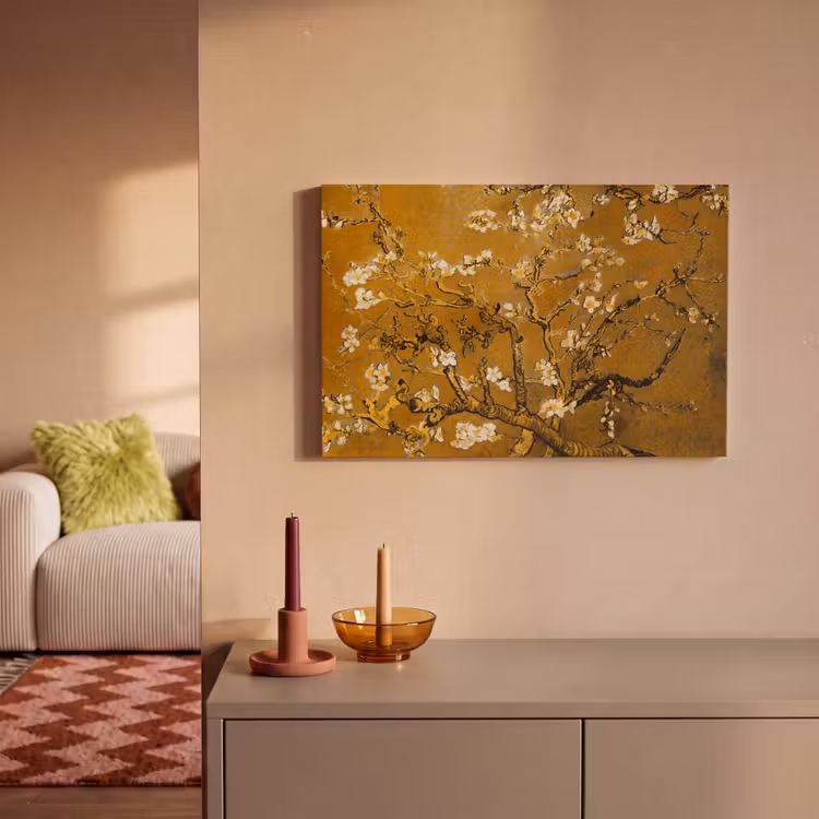 Canvas schilderij - Amandelbloesem - Kunst - Van Gogh - Goud — 2