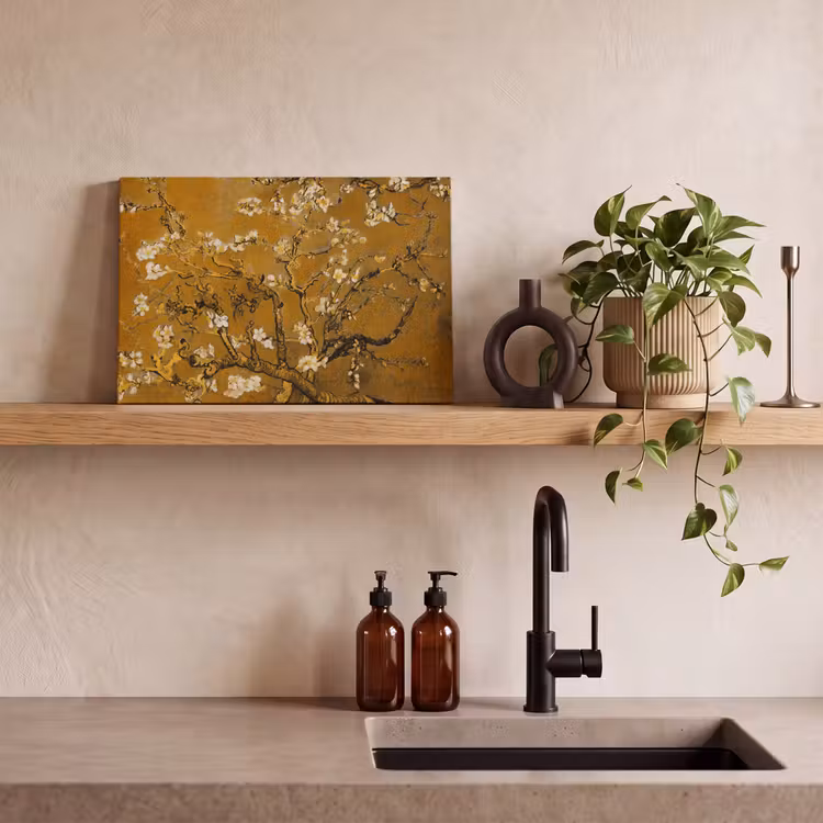 Canvas schilderij - Amandelbloesem - Kunst - Van Gogh - Goud — 4