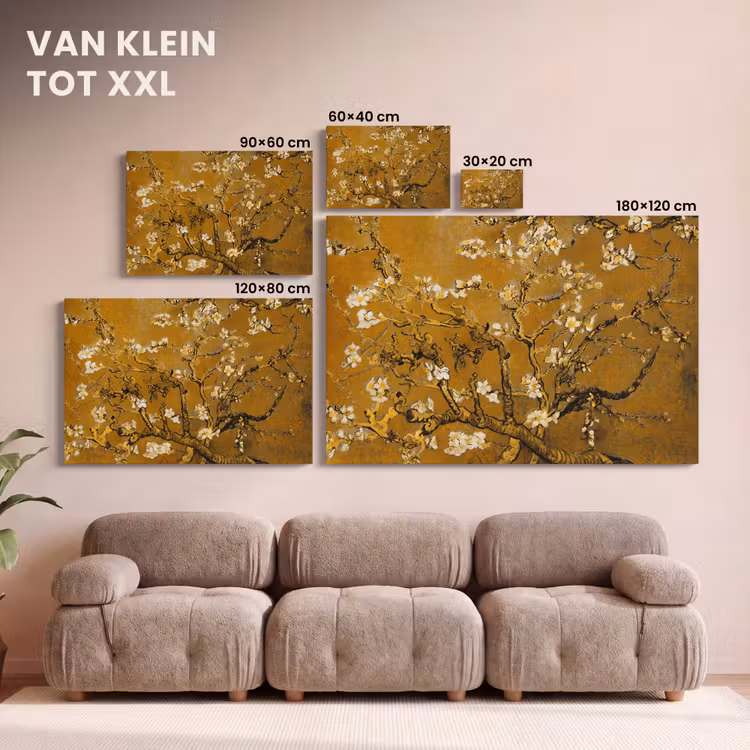 Canvas schilderij - Amandelbloesem - Kunst - Van Gogh - Goud — 8