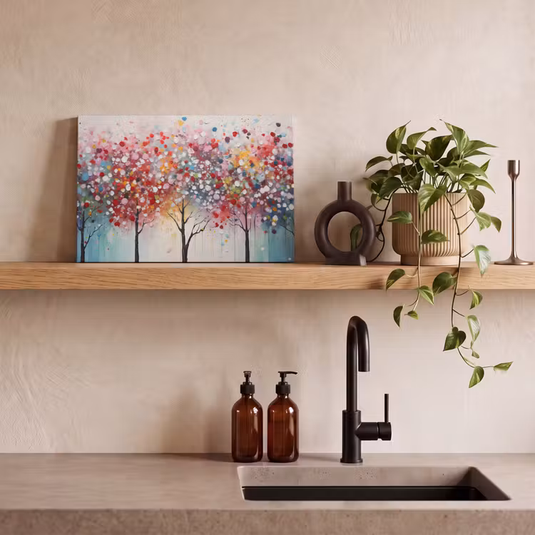 Canvas schilderij - Kunst - Bomen - Natuur - Acryl — 4