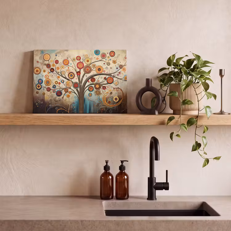 Canvas schilderij - Boom - Tree of life - Kleur — 4