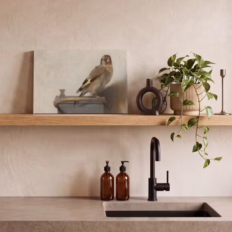 Canvas schilderij - Het puttertje - Carel Fabritius — 4