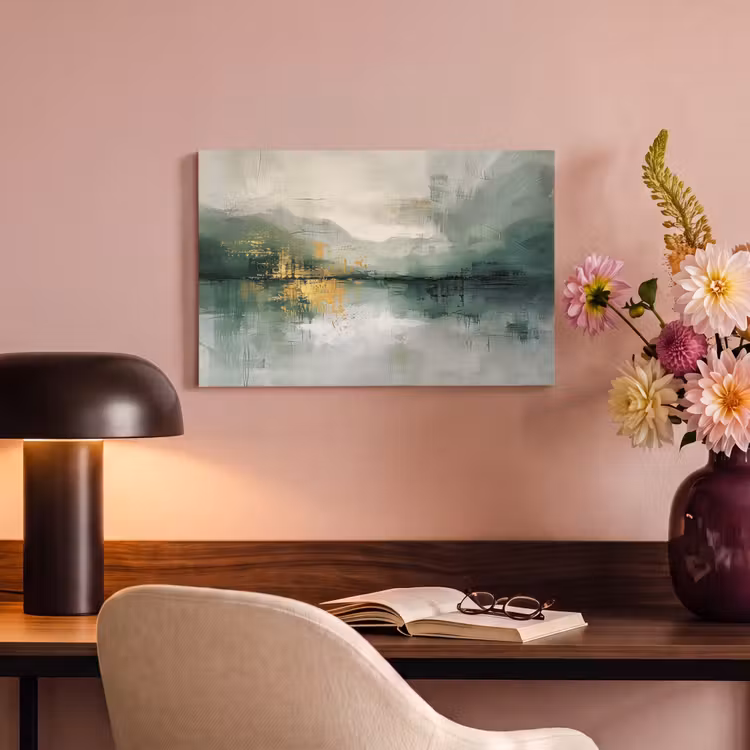 Canvas schilderij - Groen - Modern - Abstract - Goud — 6