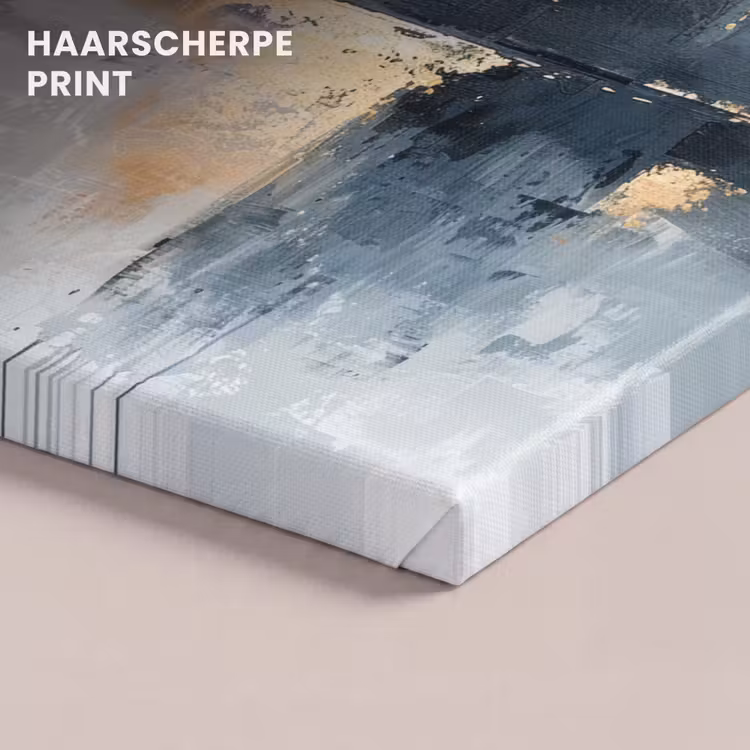 Canvas schilderij - Kunst - Grijs - Goud - Abstract — 5