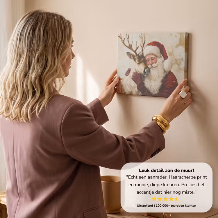 Canvas schilderij - Kerstman - Rendier - Kerst - Christmas — 3