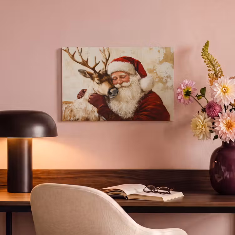 Canvas schilderij - Kerstman - Rendier - Kerst - Christmas — 6