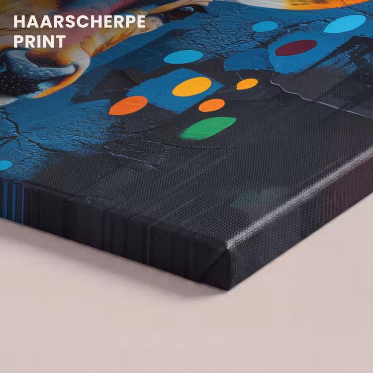 Canvas schilderij - Graffiti - Hert - Dier - Kleurrijk — 5