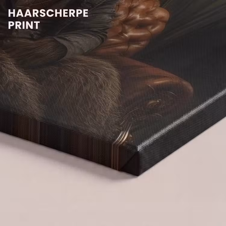 Canvas schilderij - Beer - Bruin - Pak - Hoed — 5