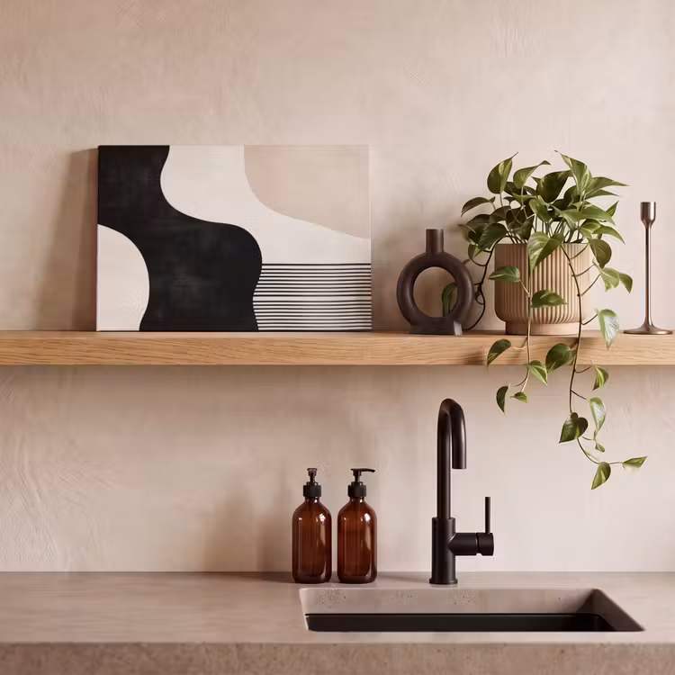 Canvas schilderij - Abstract - Japandi - Beige - Modern — 4