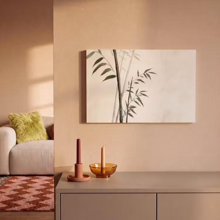 Canvas schilderij - Japandi - Bamboe - Beige — 2