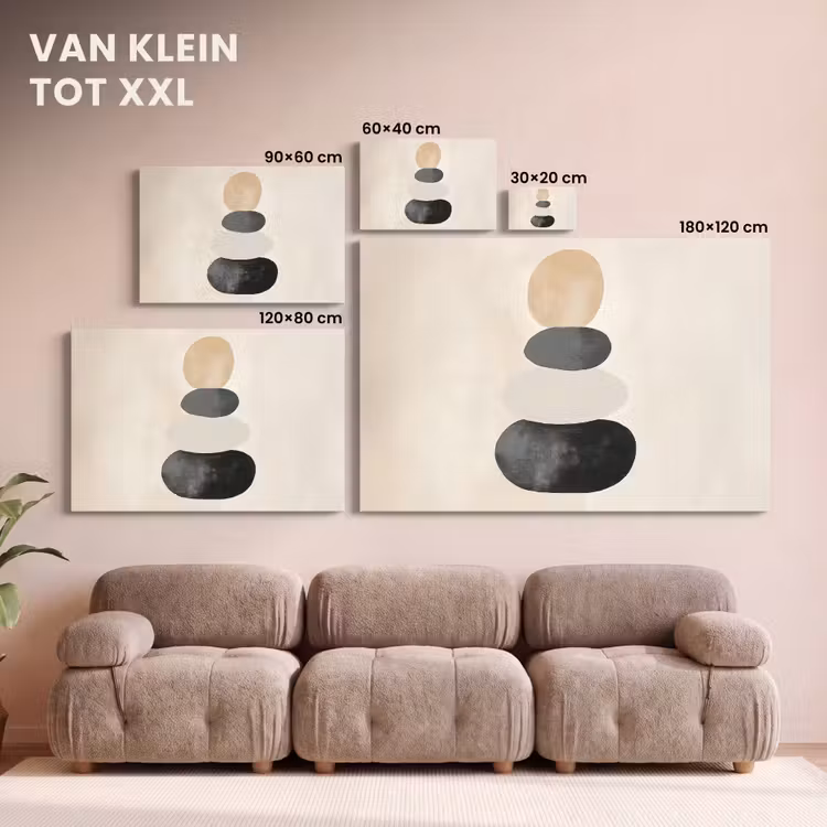 Canvas schilderij - Japandi - Wabi sabi - Beige — 8