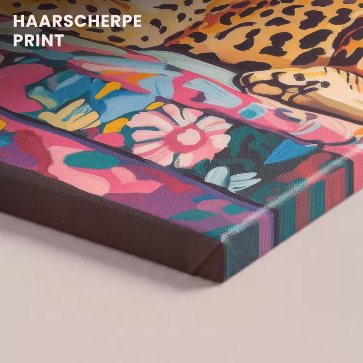 Canvas schilderij - Luipaard - Kleurrijk - Tropisch — 5