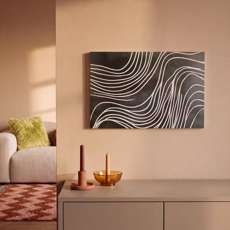 Canvas schilderij - Lijnen - Patroon - Abstract - Wit — 2