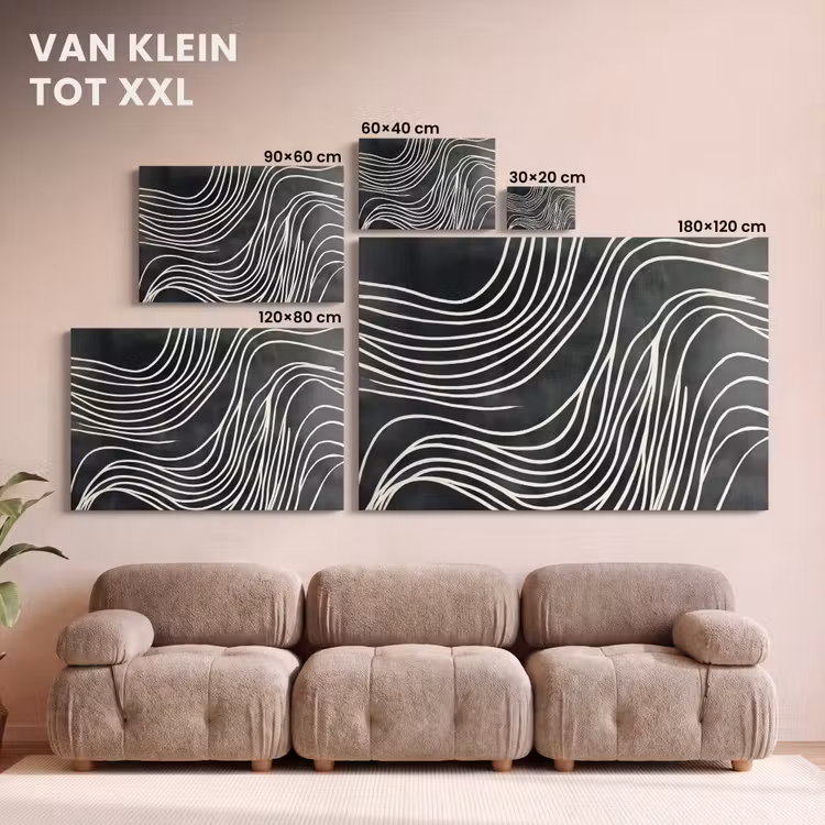 Canvas schilderij - Lijnen - Patroon - Abstract - Wit — 8