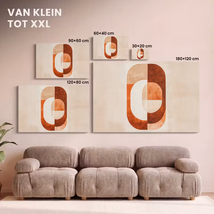 Canvas schilderij - Illustratie - Abstract - Vormen - Rood — 8