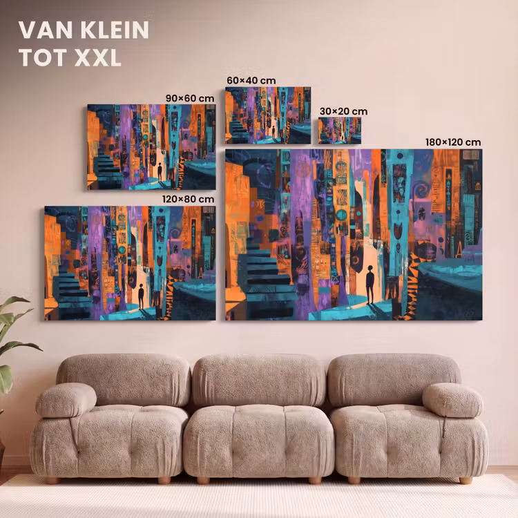 Canvas schilderij - Abstract - Figuren - Kleurrijk — 8