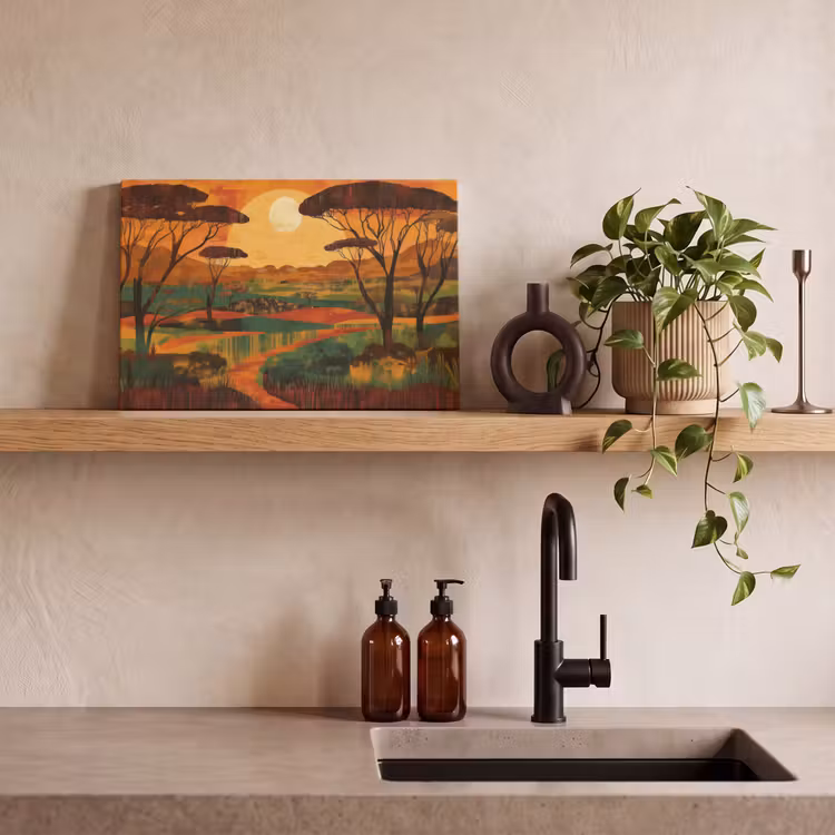 Canvas schilderij - Landschap - Afrikaans - Zon — 4
