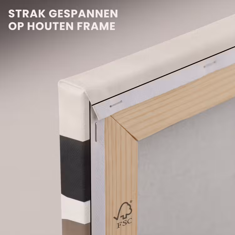 Canvas schilderij - Abstract - Landschap - Golven - Crèmekleur — 7