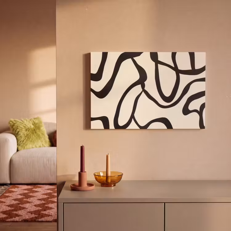 Canvas schilderij - Abstract - Lijnen - Modern - Beige — 2