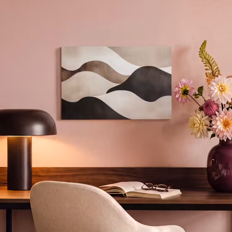 Canvas schilderij - Golven - Abstract - Beige — 6