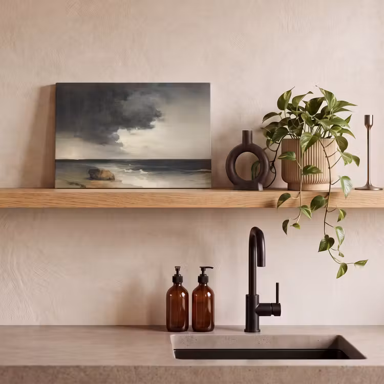 Canvas schilderij - Kust - Golven - Rots - Storm — 4