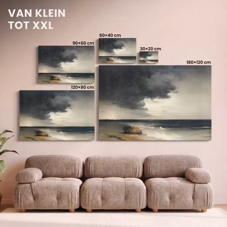 Canvas schilderij - Kust - Golven - Rots - Storm — 8