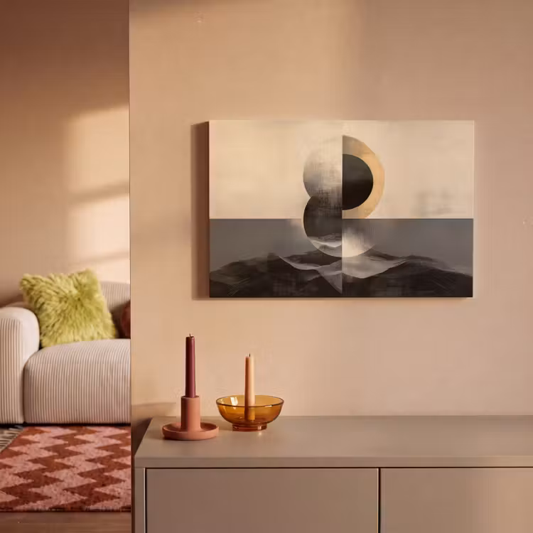 Canvas schilderij - Cirkels - Schaduw - Abstract — 2