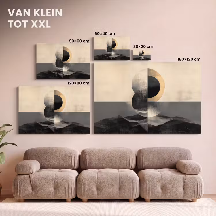 Canvas schilderij - Cirkels - Schaduw - Abstract — 8