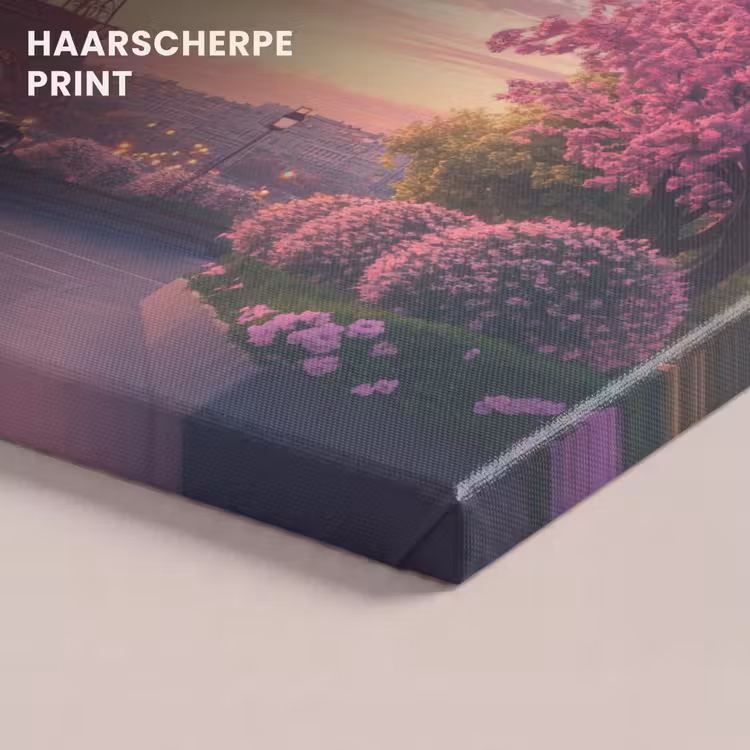 Canvas schilderij - Eiffeltoren - Parijs - Roze — 5