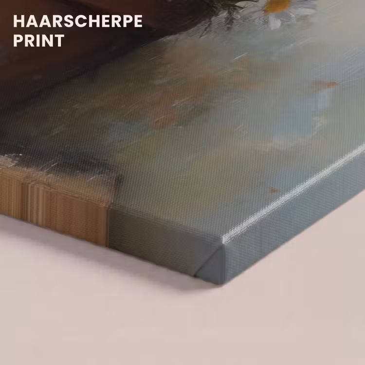 Canvas schilderij - Bloempot - Kuiken - Bloemetjes — 5
