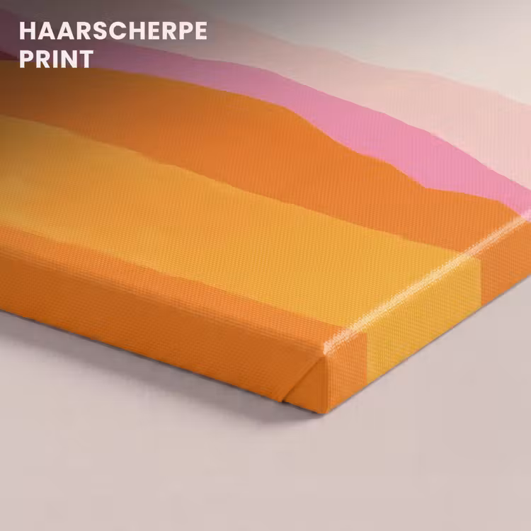 Canvas schilderij - Heuvels - Oranje - Zon - Abstract — 5