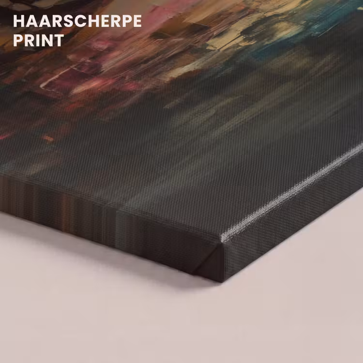 Canvas schilderij - Hert - Geverfd - Gewei - Bruin — 5