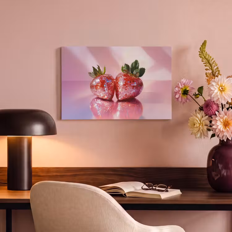 Canvas schilderij - Disco - Fruit - Glitter - Strawberry — 6
