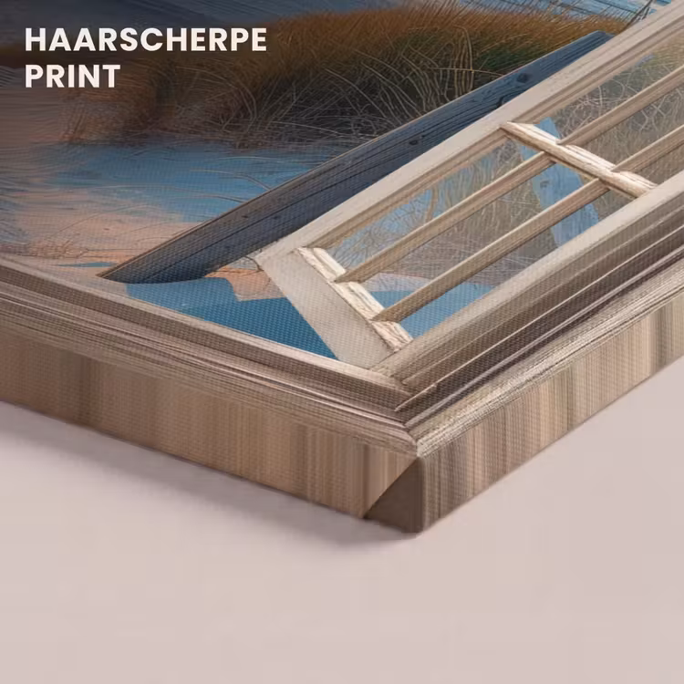 Canvas schilderij - Doorkijk - Strand - Pad - Zonsondergang — 5