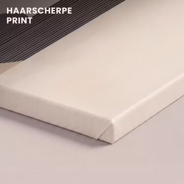 Canvas schilderij - Grafisch gebogen motief - Beige — 5