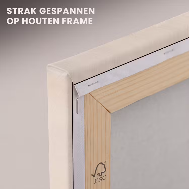 Canvas schilderij - Grafisch gebogen motief - Beige — 7
