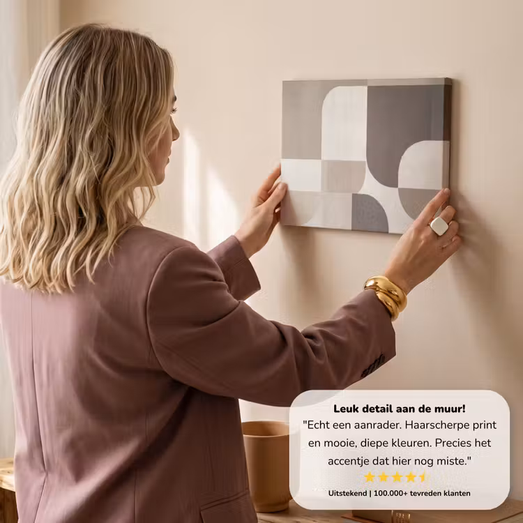 Canvas schilderij - Geometrisch - Geweven structuur - Modern — 3