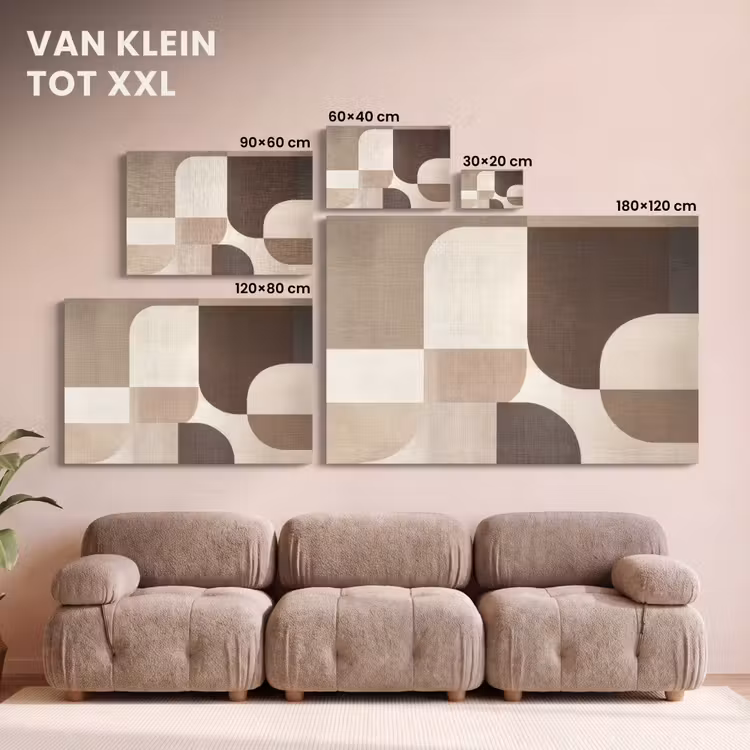 Canvas schilderij - Geometrisch - Geweven structuur - Modern — 8