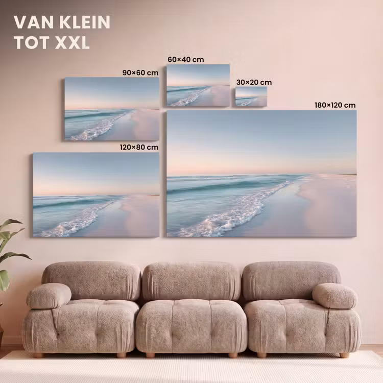 Canvas schilderij - Kustlijn - Pastel - water — 8