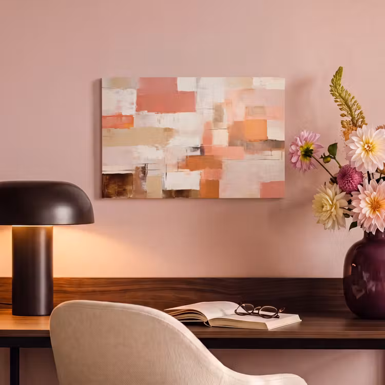 Canvas schilderij - Kunst - Roze - Abstract — 6