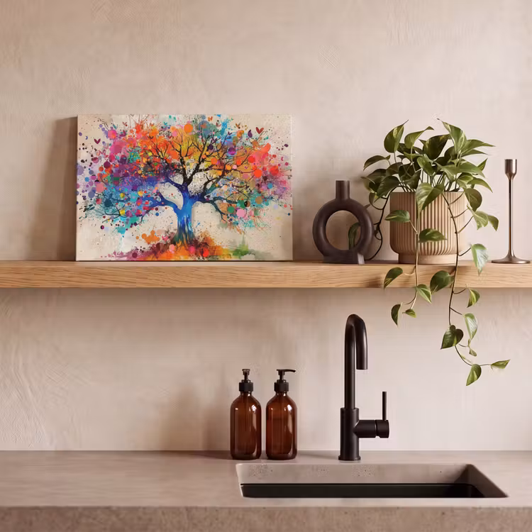 Canvas schilderij - Levensboom - Natuur - Kleurrijk - Boom — 4