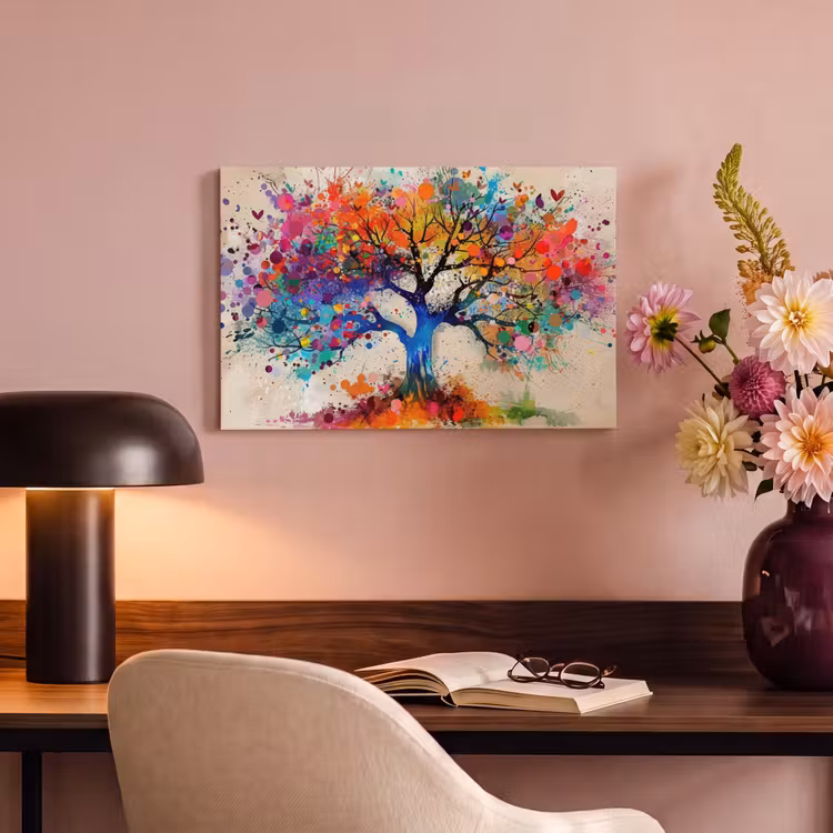 Canvas schilderij - Levensboom - Natuur - Kleurrijk - Boom — 6