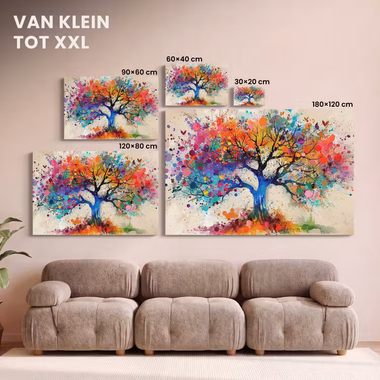 Canvas schilderij - Levensboom - Natuur - Kleurrijk - Boom — 7