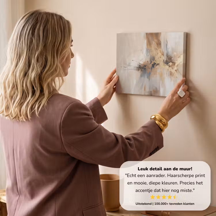 Canvas schilderij - Modern - Bruin - Abstract - Beige — 3