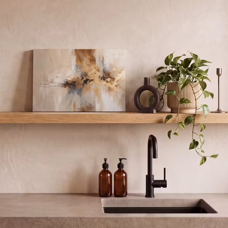 Canvas schilderij - Modern - Bruin - Abstract - Beige — 4