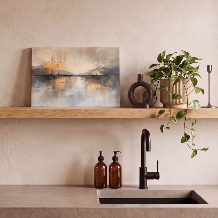 Canvas schilderij - Abstract - Modern - Beige - Aesthetic - Goud — 4
